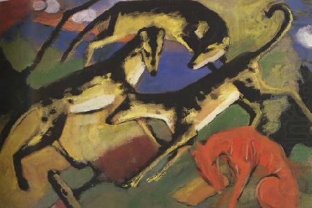 Playing Dogs (mk34), Franz Marc